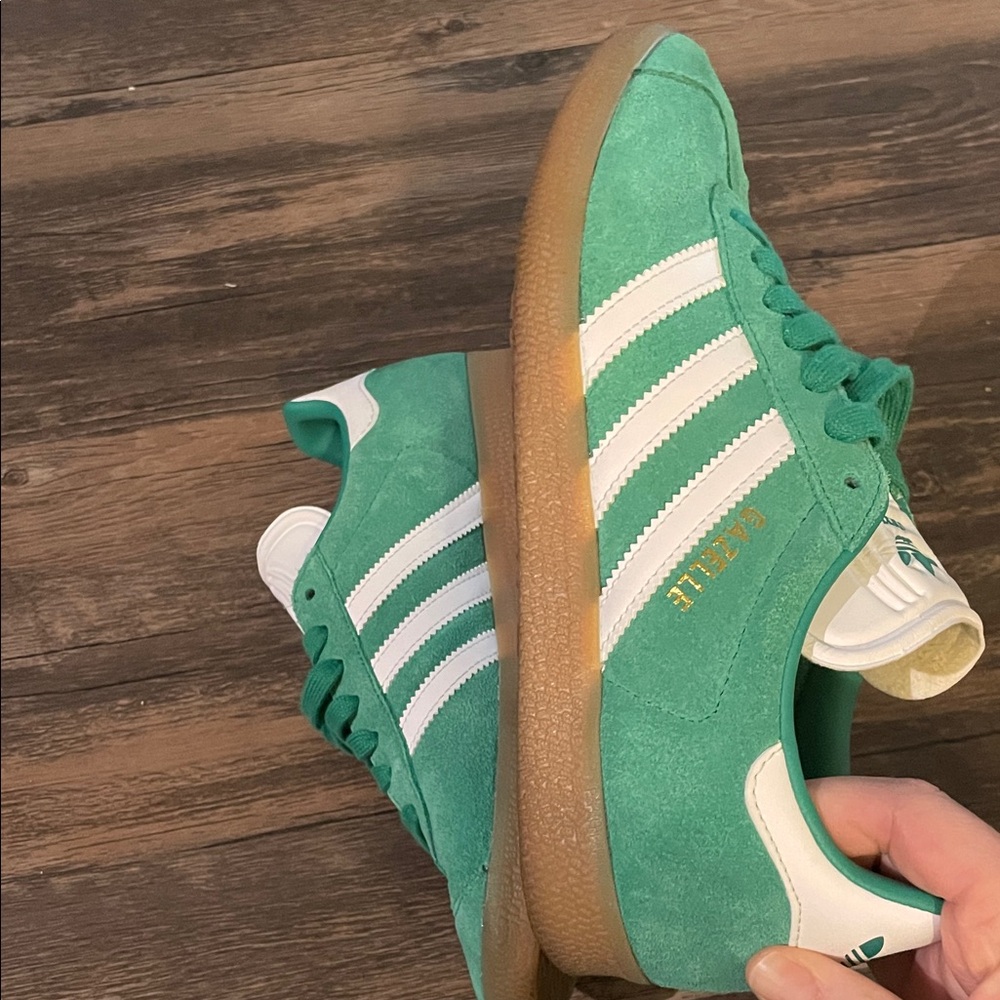 adidas Originals Gazelle Shoes, Green Court Gum - Picture 9 of 16